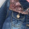 Peacolate 2-11Y Little&Big Girls Sequin Outerwear Embroidery Denim Jacket(Butterfly,7-8y)