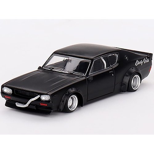 Skyline RHD (Right Hand Drive) Matt Black Kenmeri Liberty Walk Limited Edition to 6000 Pieces Worldwide 1/64 Diecast Model Car by True Scale Miniatures MGT00655