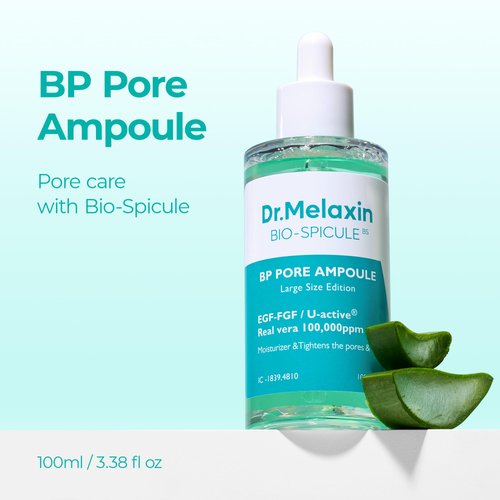 Dr.Melaxin BP Pore Ampoule 3.38 fl.oz | Bio spicule Pore Tightening, Cleansing, Energizing Stimulation, Pore Minimizer, 100ml