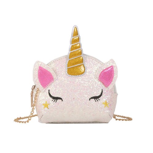 RARITYUS Kids Rainbow Cute Unicorn Crossbody Purse Sequins Shoulder Bag Gift for Little Girls