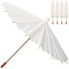 Alipis Parasol Mini Umbrella Doll Umbrella, White Blank Paper Parasol Diy Craft Umbrella Drink Umbrellas Cocktail Picks Decorations Dollhouse Cute Tiny Umbrella Mini Parasol 5pcs