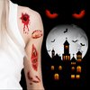 60 SHEET Halloween Scar Tattoos, 60 Sheet Halloween Zombie Scars Tattoo Stickers Fake Scab Blood Special Fx Costume Makeup Props, Halloween Make Up Party Scar Tattoo Masquerade Prank Prop Decorations