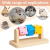 Zhouocea Hamster Chew Toys，1 Pack Hamster Enrichment Toys Cute Hamster Grinding Teeth Toys Colorful Wooden Block Hamster Toys for Small Animals Indoor