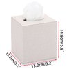 Sumnacon Square Linen Tissue Box Cover - Stylish Cube Tissue Box Holder with Magnetic Bottom, Decorative Tissue Box for Vanity Toilet Tank Dresser Night Stand Table Countertop Office Car, Beige