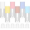 oruola 6pcs Empty Lip Gloss Tubes,Lip Gloss Tubes,6 ml Clear Lip Gloss Containers with Wand Cuticle Oil Dispenser,Refillable Transparent Lip Gloss Bottles for Women Girls DIY Makeup (Colorful)