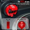 𝙊𝙧𝙞𝙜𝙞𝙣𝙖𝙡 | Push Start Button Cover, Metal Mecha Car Engine Start Stop Button Cover Protector, Cool Car Accessories Interior Decor Sticker Decals Motorcycle Key Ignition Switch Cover, Red
