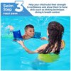 Swimways Soft Swimmies Toddler Floaties, Learn-to-Swim Inflatable Pool Floats & Arm Floaties, Swimming Pool Accessories for Kids Aged 3-5, Blue