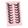 Gmagictobo False Eyelashes Fluffy Wispy Cat Eye Lashes Natural Look Fake Eyelashes Crisscrossed 3D Fox Eye Faux Mink Lashes 8 Pairs