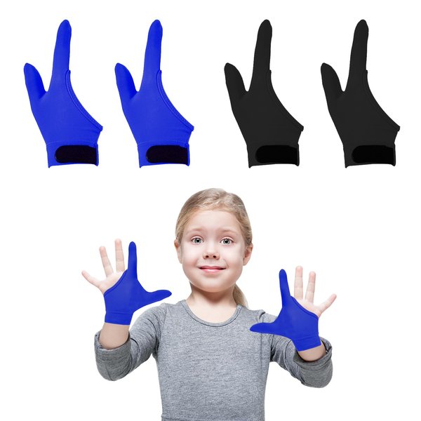 Yxmeiguo 4pcs Thumb Sucking Guard Gloves Kids Anti Thumb Sucking Glove Chewy Compression Thumb Sucking Stop Nail Biting Finger Biting Glove for Kids Thumb Guard for Ages 5-12