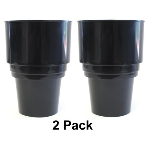 JSP Manufacturing Golf Cart Cup Holder Fits EZGO Club Car, Yamaha Replacement Holder for 16.4 oz Portable Propane Cylinder or Drink Holder (2 Pack, Black)
