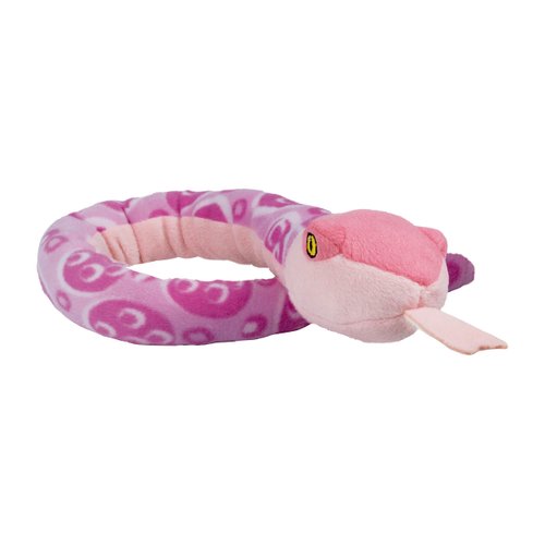 EcoBuddiez Sssnakes - Pink Coral Snake from Deluxebase. Small Soft Toy Snake Stuffed Animal. Soft Plush Snake Made from Recycled Plastic Bottles. Perfect Eco-Friendly Snake Toy for Boys and Girls