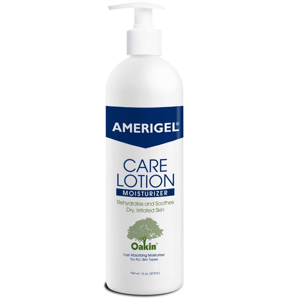 AMERIGEL Care Lotion – Hypoallergenic Moisturizer - Diabetic Skin Care - Rehydrates and Soothes Dry, Irritated Skin - 16 oz.