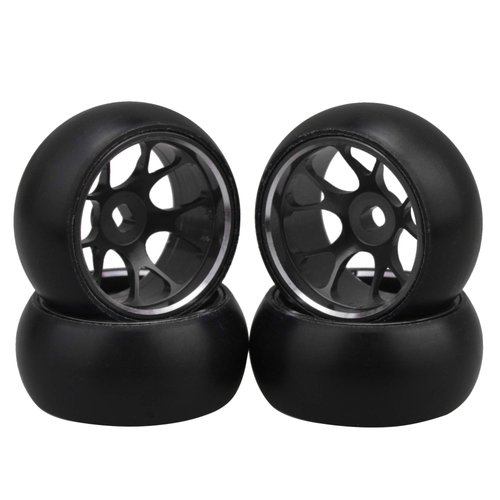 4pcs 25x11MM RC 1:28 Drift Tires Black Mesh Wheel Hub Replacement for WL 1/28 K969 K989 P929 Upgrade Parts