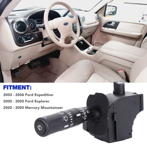 Windshield Wiper Switch Multi-Function Turn Signal Switch Replacement for 2002-2006 Ford Expedition, 2002-2005 Ford Explorer, 2002-2005 Mercury Mountaineer, 2L2Z13K359AAB CBS-1172