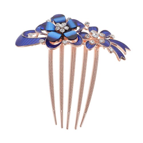SHOWERORO Bridal Hair Comb with Floral Design Wedding Headpiece Hair Accessories for Brides for Veil Styling and Special Occasions