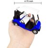 6 Pack: Diecast Golf Carts Toy with Clubs, Alloy Metal Mini Model 1:20 Scale Golfcart Pullback Vehicles for Golfing Themed Office Desk Decor, Birthday Party Cake Decorations (4.75 Inches)