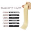 Tape in Hair Extensions 60 Platinum Blonde 100% Remy Human Hair Extensions Silky Straight for Fashion Women 20 Pcs/Package(22Inch #60 60g)