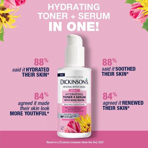 Dickinson's Witch Hazel Hydrating Toner + Serum with Rose Water