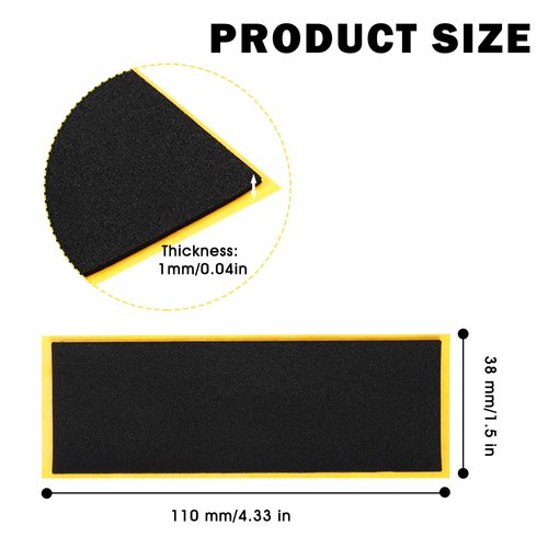 Axlksia 12 Pcs Quality Fingerboard Grip Tape and 2 Pcs Fingerboard Pants, 38 * 110mm Strong Adhesive Foam Griptape Fingerboard (12+2)