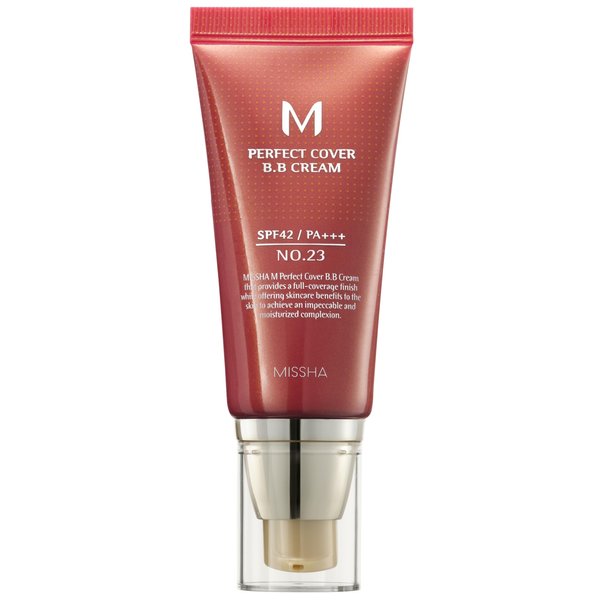 MISSHA M Perfect BB Cream No.23 Natural Beige for Light with Neutral Skin Tone SPF 42 PA +++ 1.69 Fl Oz - Tinted Moisturizer for face with SPF