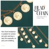 Aukmla Coins Head Chain Jewerly Gold Sequin Tassel Hair Chains Festival Costume Headband Hair Accessories for Women and Girls