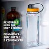 Giraffe Bottle Tower Hands Free Drinking System, Clear Tritan Bottle, with Round Tube Mounted Bottle Holder (Length 25 in / 63 cm)