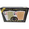 DA VINCI Palermo, Italian 100% Plastic Playing Cards, 2 Deck Set with Hard Shell Case and 2 Cut Cards (Poker Size Jumbo Index)