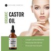 Kate Blanc Cosmetics Castor Oil Organic (2oz), 100% Pure, Cold Pressed, Hexane Free. Stimulate Growth for Hair, Eyelashes, Eyebrows. Hair Treatment Starter Kit, Skin Moisturizer & Stocking Stuffer