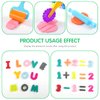 Oun Nana Dough Tools Play Dough Cutters, Various Shapes Include of Letters, Numbers, Symbols (47 PCS)