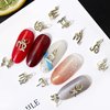 DANNEASY 36pcs Zodiac Nail Charms Dangle Nail Letter Charms Nail Rhinestones Alloy Nail Jewels 3D Nail Art Charms Virgo Leo Aries Taurus Gemini Capricorn Nail Decoration Jewelry for Acrylic Nails