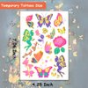 Hohamn Glitter Butterfly Tattoos for Gilrs Womens - 50 Styles Colorful Butterfly Art Tattoos for Women Girls Butterfly Party Favors