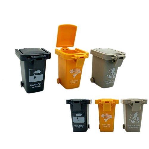 Nuanmu Trash Can Toy Kids Push Toy Vehicles ABS Garbage Can (Style4)