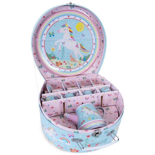 Floss & Rock Rainbow Fairy Musical Tea Set for 3 Ages and Up, 11 Pieces, Imaginative or Group Play