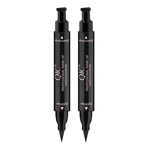 TUKEFEV Eyeliner Stamp Lines 2 Pack Eyeliner Black Liquid Eye Liner Impermeable Waterproof Smudge Proof Eyeliner Pencil for Women
