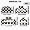 4Pcs Checkered Hair Claw Clips, Non-Slip Hair Jaw Clips for Thick, Thin, Curly, Straight, Long Hair, Simple Style Black and White Square Claw Clips, Women's Hair Accessories