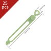 25 Pcs Silicone Cable Ties, Reusable Cable Straps Wire Organizer, Cable Management Cord Organizer for Fastening Earphone Phone Charger Home Office Desk Kitchen Appliances Cable Cords Wires