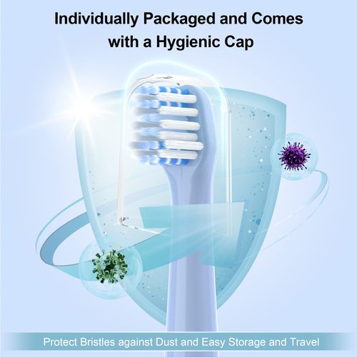 CILGEWH Replacement Toothbrush Heads 10 Pack Compatible with Colgate Hum Connected Smart Battery Electric Toothbrush Head,5 Blue+5 Green