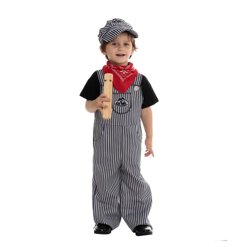 Spooktacular Creations Kids Train Engineer Costume, Unisex Railroad Train Engineer Costume for Ki...