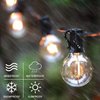 SUNTHIN Outdoor String Lights, 48FT Patio Lights with 25 G40 Shatterproof LED Bulbs(1 Spare), Waterproof Hanging Lights String for Outside Backyard, Porch, Deck, Party, Garden