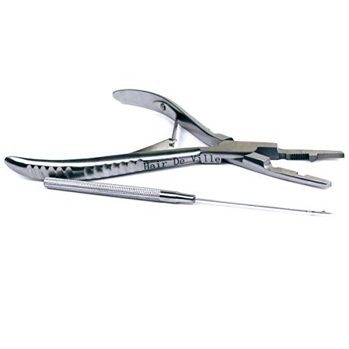 New Clamp Pliers Needle Set Tool Kit for Micro Ring Link Bead I Tip Human Hair Extensions