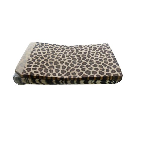 N'icePackaging 50 Qty 5" x 7" Cheetah Leopard Print Flat Plain Paper Gift Bags or Patterned Decorative Bags for candy, cookies, merchandise, pens, Party favors, showers, holidays, events and gifts