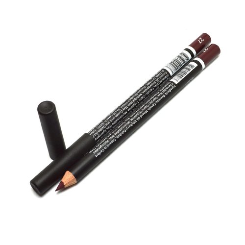 She Makeup 2pcs x WP27 BURGUNDY WaterProof Eye & Lip Liner Pencil Eyeliner Lipliner 0.04 oz / 1.2g + Zipper Bag