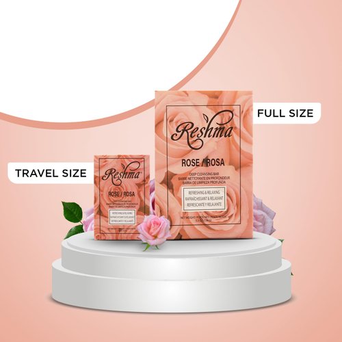 Reshma Beauty Travel Size Rose Soap | Infused with Rose Oil | Soothing Face & Body Soap Bar | Bath Soap| Suitable for All Skin Types - Cruelty Free | For Daily Use | TSA Approved