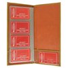 Genuine Leather Business Card Holder Book Organizer 160 Black Office Executives (Tan)