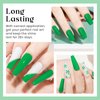 MIZHSE Gel Nail Polish, Green Gel Polish 15ml, Glossy Shiny Effect Summer Color Sheer Green Nail Gel Soak Off Nail Art Salon DIY Manicure at Home
