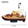 City Jaws Fishing Boat Block kit, Suitable for Lovers of Ocean Exploration and Sea Fishing as an Ornament - Marine Toys Designed for Children and Adults Aged 6+ (592 PCS Compatible with Lego.…