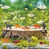 JOKFEICE Small Animal Figures for Kids, 36PCS Realistic Forest Animals Baby Figurines, Woodland Creatures Figurines, Educational Toys for Christmas Science Project Cake Party Decor