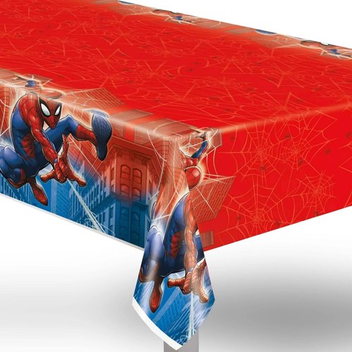 Unique Multicolor Rectangular Spiderman Plastic Table Cover (54" x 84") 1 Count - Reusable Plastic Tableware, Perfect Party Decorations for Themed Events & Birthday Celebrations