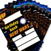 Soiceu Nerf War Birthday Invitations Dart Gun Battle Boys Party Invites with Envelopes Set of 20