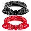 Hicarer 2 Pcs Head Scarf for Women Retro 1940s Head Scarf Halloween Dress Up Bandana Headbands Vintage Rabbit Ear Hairband Girl Hair Accessories